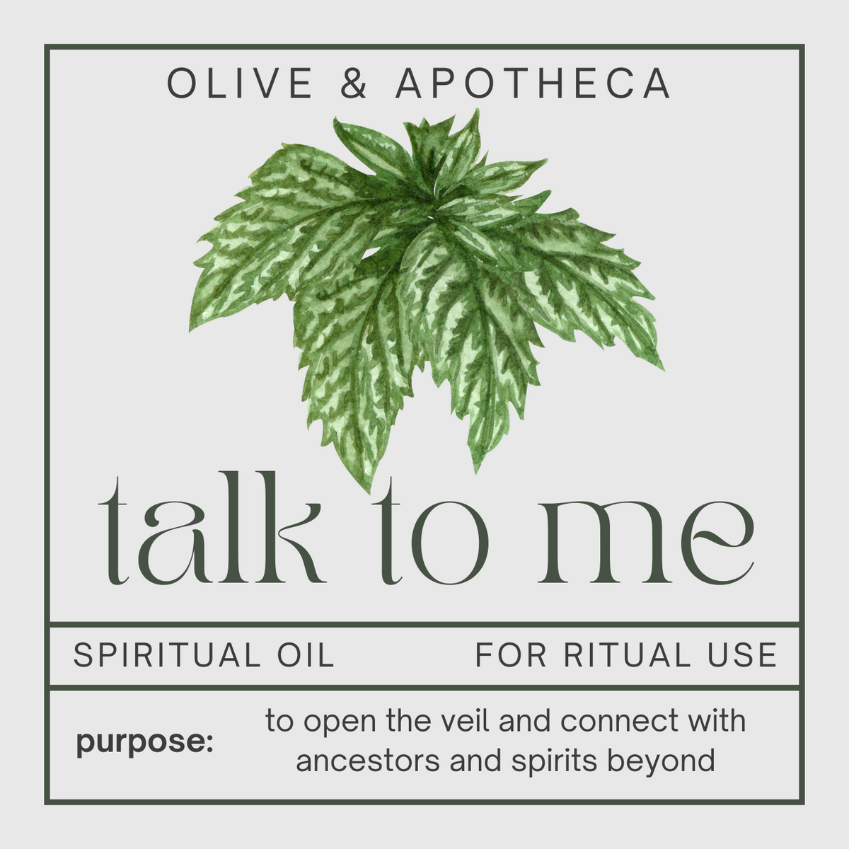 talk to me spell oil