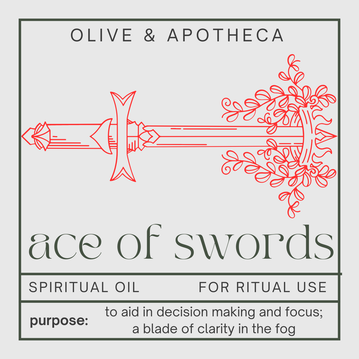ace of swords oil