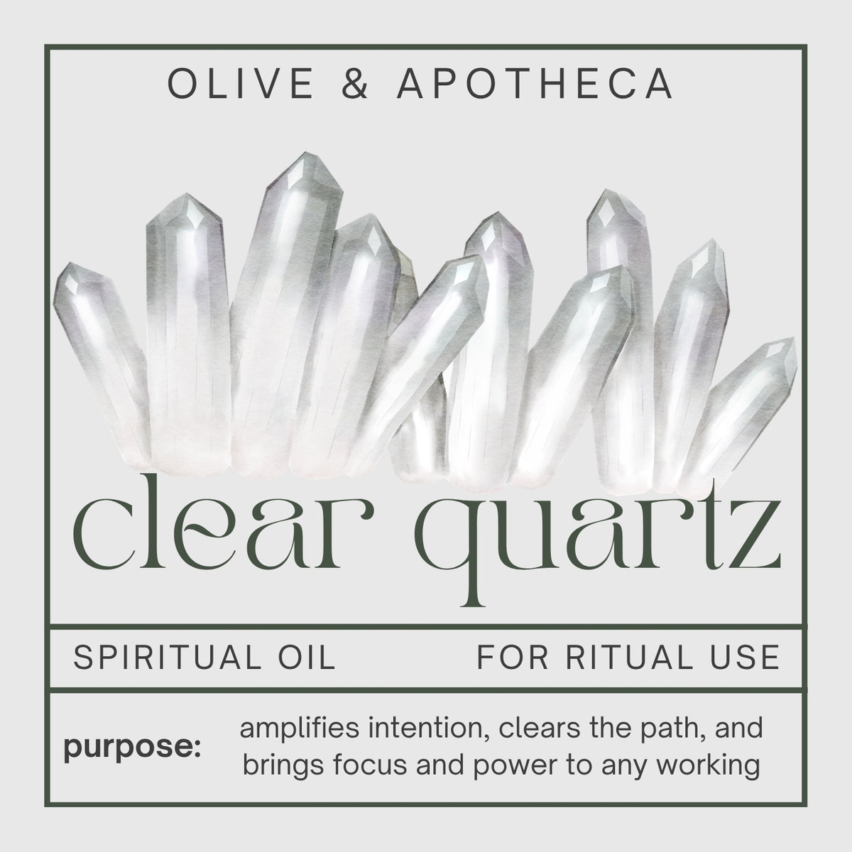 the CLEAR QUARTZ spell oil