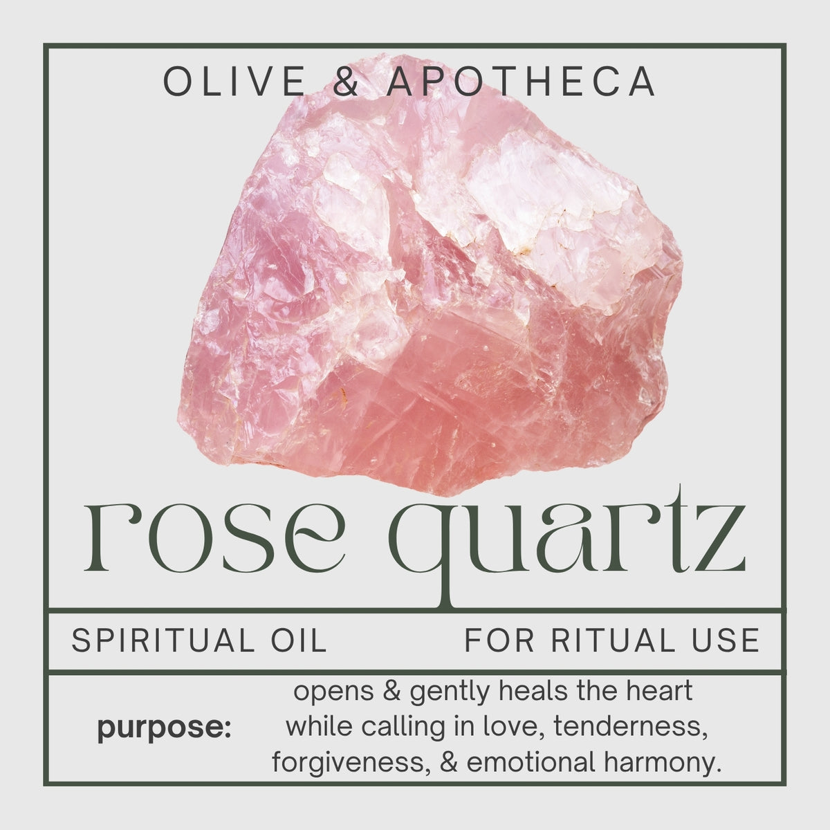 the ROSE QUARTZ spell oil